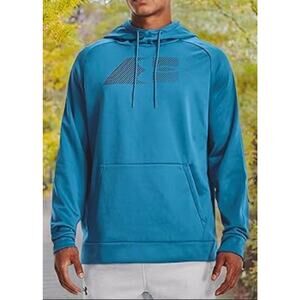 Under Armour Men's Long Sleeve Light Blue Hooded Pullover Sweatshirt Size XXL